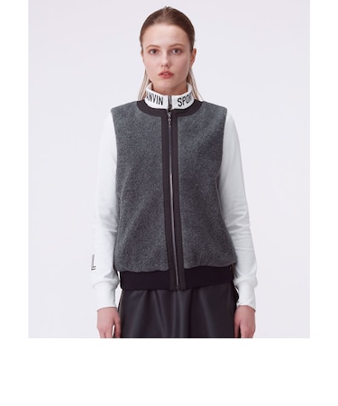 ランバン スポール LANVIN SPORT フェイクファーアウターベスト【蓄熱保温】