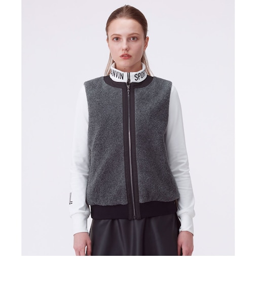ランバン スポール LANVIN SPORT フェイクファーアウターベスト【蓄熱保温】