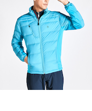 『SEASON COLLECTION』ストレッチウーブンXボンディングニットハイブリッドダウンブルゾン