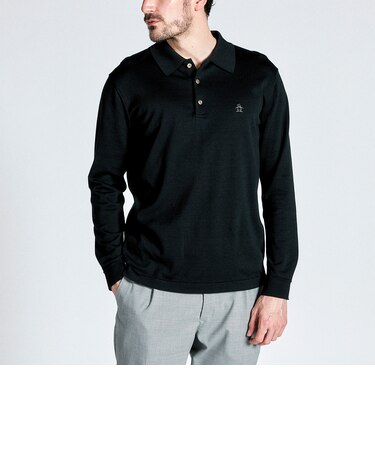 『STANDARD COLLECTION』シーアイランドコットン長袖ニットポロシャツ