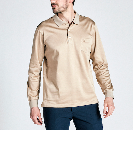 『STANDARD COLLECTION』サンスクリーン シーアイランドコットンスムース長袖ポロシャツ