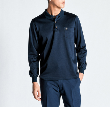 『STANDARD COLLECTION』サンスクリーン シーアイランドコットンスムース長袖ポロシャツ