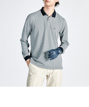 『SEASON COLLECTION』吸汗速乾ストレッチロゴジャカード長袖シャツ