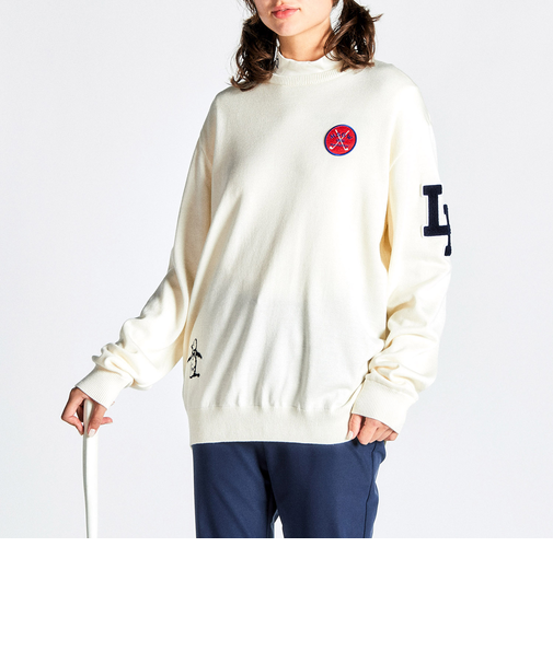 『SEASON COLLECTION』吸湿発熱ワッペンセーター