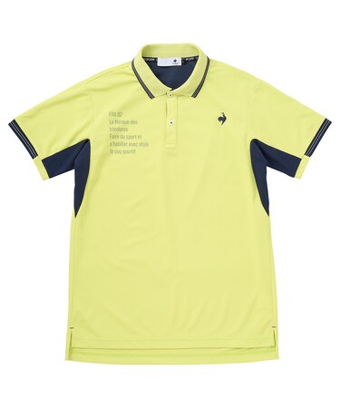 部分メッシュ　ベーシックデザイン半袖ポロシャツ