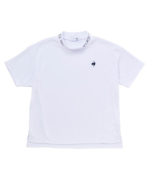 （ワイドシルエット）モックネック半袖シャツ