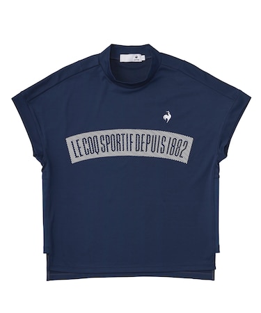 (ワイドシルエット)モックネック半袖シャツ