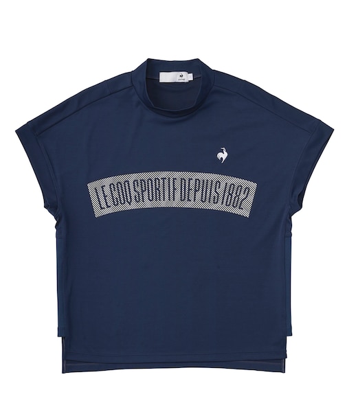 (ワイドシルエット)モックネック半袖シャツ