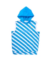 メッシュフーディーノースリーブシャツ