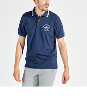 『SEASON』吸汗速乾シアサッカー半袖ポロシャツ