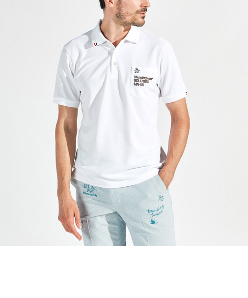 『SEASON』サンスクリーンフィラシス鹿の子半袖ポロシャツ