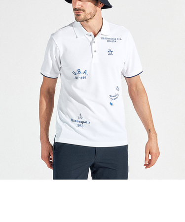 『SEASON』サンスクリーンフィラシス飛び刺繍半袖ポロシャツ