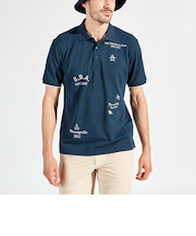 『SEASON』サンスクリーンフィラシス飛び刺繍半袖ポロシャツ