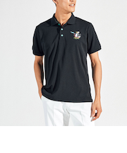 『SEASON』SUNSCREEN 鹿の子アーカイブペンギン刺繍半袖ポロシャツ