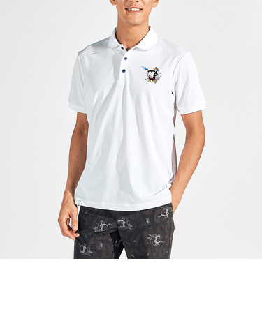 『SEASON』SUNSCREEN 鹿の子アーカイブペンギン刺繍半袖ポロシャツ