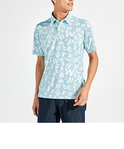 『SEASON』サンスクリーンマルチロゴプリント半袖ポロシャツ