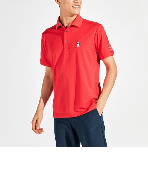 SEASON』サンスクリーン鹿の子ワンポイント刺繍 半袖ポロシャツ