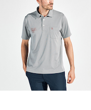 『SEASON』ストレッチ千鳥ジャガード 半袖ポロシャツ