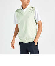 『STANDARD』アメリカン・シーアイランドコットンメッシュ柄Vネックベスト