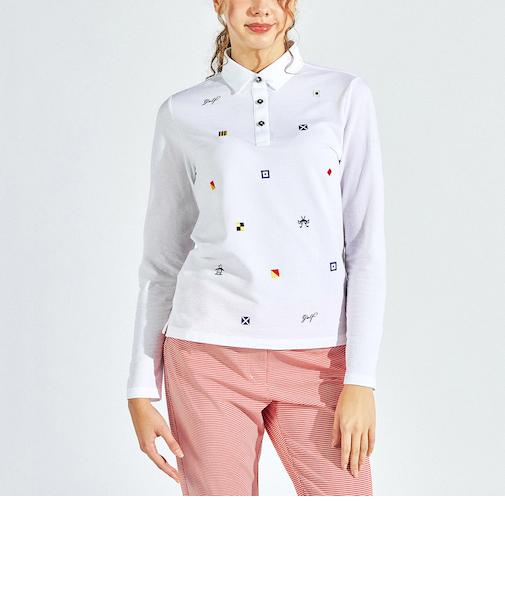 『SEASON COLLECTION』サッカー＋飛び刺繍長袖ポロシャツ