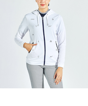 『SEASON COLLECTION』SUNSCREEN 前開き飛び刺繍パーカー