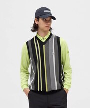 マンシングウェア MUNSINGWEAR マルチストライプニットベスト