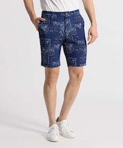 マンシングウェア MUNSINGWEAR 吸汗速乾バンダナ総柄ドットメッシュハーフパンツ