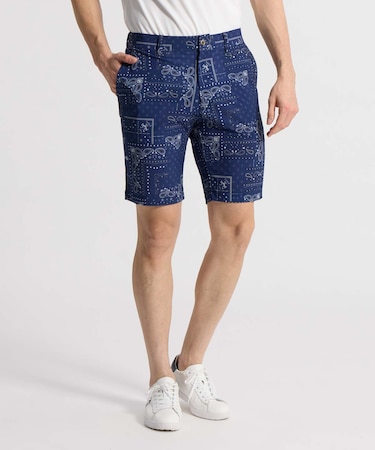 マンシングウェア MUNSINGWEAR 吸汗速乾バンダナ総柄ドットメッシュハーフパンツ