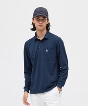 マンシングウェア MUNSINGWEAR 【ORI－ERI】Sunscreen NIR フィラシス鹿の子 長袖ポロシャツ