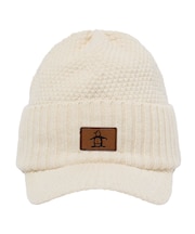 マンシングウェア MUNSINGWEAR ウール混つば付きニットキャップ
