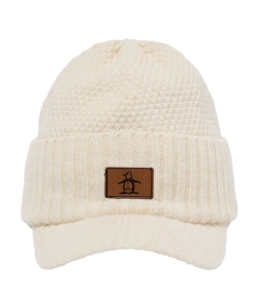マンシングウェア MUNSINGWEAR ウール混つば付きニットキャップ