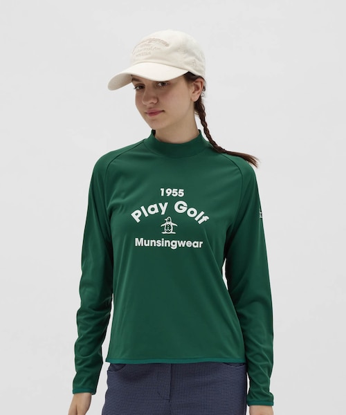 マンシングウェア MUNSINGWEAR ロゴモックネック長袖シャツ｜デサント