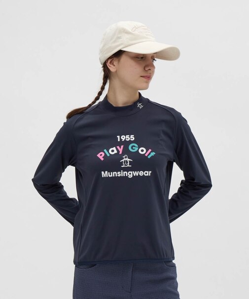 マンシングウェア MUNSINGWEAR ロゴモックネック長袖シャツ