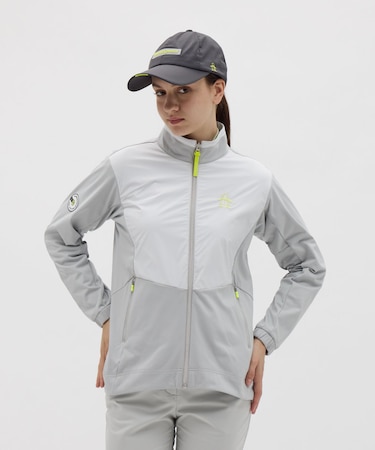マンシングウェア MUNSINGWEAR 【EASY MIDDLER】スタンドジップハイブリットカットソー
