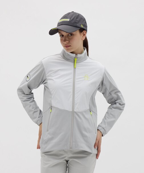 マンシングウェア MUNSINGWEAR 【EASY MIDDLER】スタンドジップハイブリットカットソー