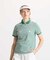 マンシングウェア MUNSINGWEAR マナード×Sunscreen NIR ボーダー飛び柄半袖シャツ