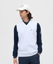 マンシングウェア MUNSINGWEAR 地柄Vネックニットベスト