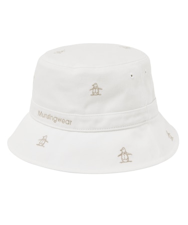 マンシングウェア MUNSINGWEAR コットンツイルペンギン飛び柄刺しゅうバケットハット