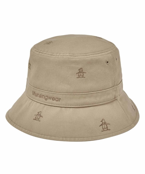 マンシングウェア MUNSINGWEAR コットンツイルペンギン飛び柄刺しゅう