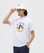 マンシングウェア MUNSINGWEAR 【70周年記念】Sunscreen NIR プリント半袖モックネックシャツ