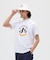 マンシングウェア MUNSINGWEAR 【70周年記念】Sunscreen NIR プリント半袖モックネックシャツ