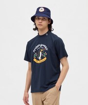 マンシングウェア MUNSINGWEAR 【70周年記念】Sunscreen NIR プリント半袖モックネックシャツ