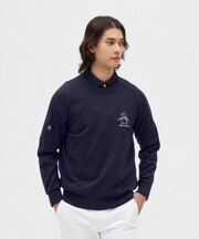 マンシングウェア MUNSINGWEAR 吸湿発熱ビッグロゴクルーネックセーター