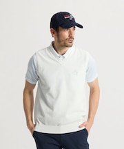 マンシングウェア MUNSINGWEAR 背面地柄ボーダーVネックベスト