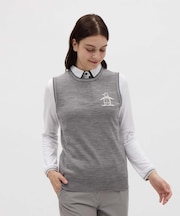 マンシングウェア MUNSINGWEAR ペンギン柄インターシャニットベスト