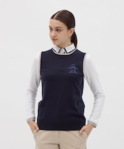 マンシングウェア MUNSINGWEAR ペンギン柄インターシャニットベスト