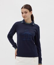 マンシングウェア MUNSINGWEAR 衿デタッチャブル シーアイランドコットンセーター