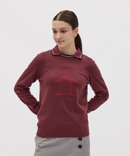マンシングウェア MUNSINGWEAR 衿デタッチャブル シーアイランドコットンセーター