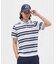 マンシングウェア MUNSINGWEAR 吸汗速乾先染めボーダー半袖ポロシャツ