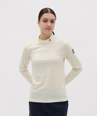 マンシングウェア MUNSINGWEAR ストレッチ毛混モックネック長袖シャツ
